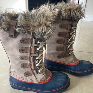 Sorel Joan of Arctic Waterproof Winter Boots, Size 9, Oxford Tan Grenadine Color